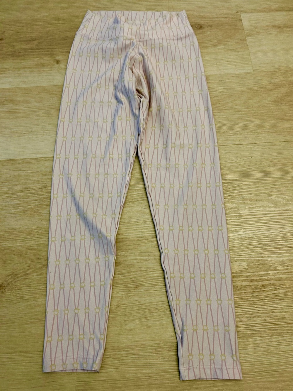 Liquido Light Pink Geometric Print Leggings Small